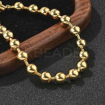 Rack Plating Brass Ball Chain Bracelets for Women X-BJEW-G676-01C-G-1