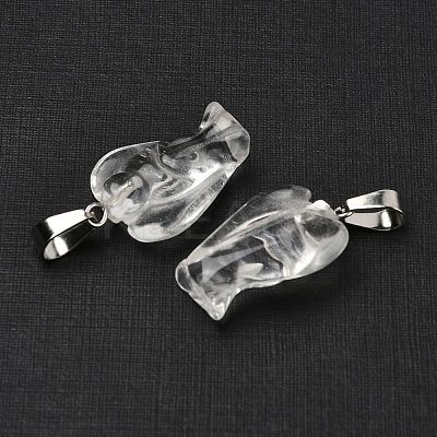 Synthetic Watermelon Stone Glass Pendants G-B127-10P-19-1