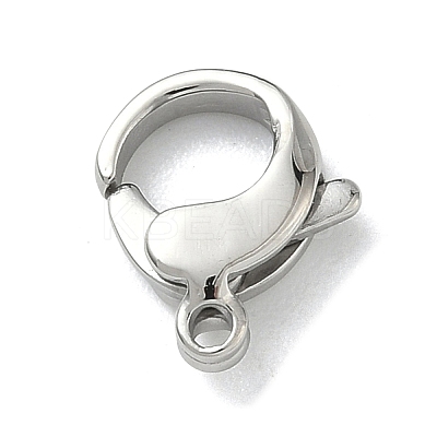304 Stainless Steel Lobster Claw Clasps X-STAS-P423-06P-1