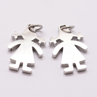 Tarnish Resistant 304 Stainless Steel Pendants STAS-P184-01P-B-1