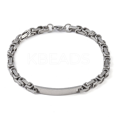 Tarnish Resistant 201 Stainless Steel ID Bracelets LS-BJEW-F331-08P-1