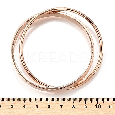 304 Stainless Steel Bangles BJEW-V004-01RG-1