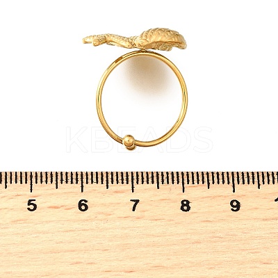 304 Stainless Steel Adjustable Cuff Rings for Women RJEW-M103-02G-1