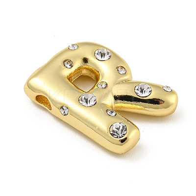Brass Micro Pave Clear Cubic Zirconia Pendants KK-E093-04G-R-1