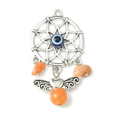 Alloy Woven Web/Net with Angel Big Pendants PALLOY-JF02398-1