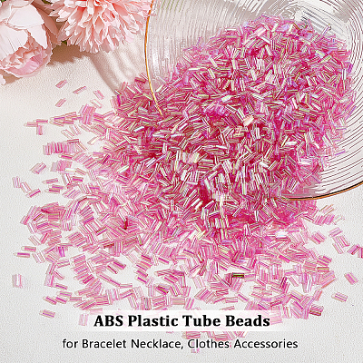 ABS Plastic Tube Beads DIY-WH0888-230D-1