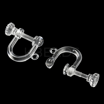 Resin Clip-on Earring Findings LS-X1-FIND-H046-04-1
