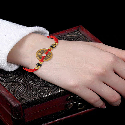 6Pcs Adjustable Nylon Cord Braided Bracelets BJEW-LP0002-80-1