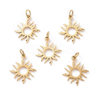 PVD Vacuum Plating 201 Stainless Steel Solar Eclipse Pendants STAS-S105-T547D-2-1