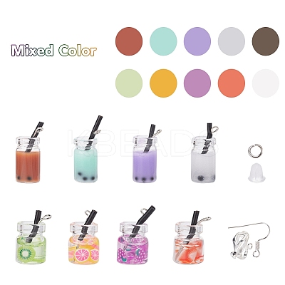 DIY 8Pairs Summer Style Earring Kits DIY-YW0001-85-1