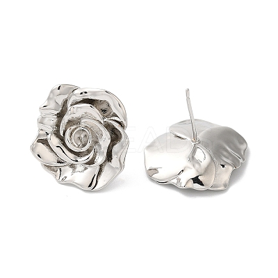 Rack Plating Brass Stud Earrings EJEW-U012-02P-1