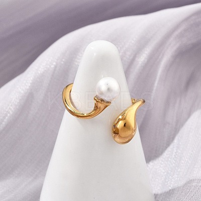 304 Stainless Steel Cuff Rings RJEW-D317-03G-1
