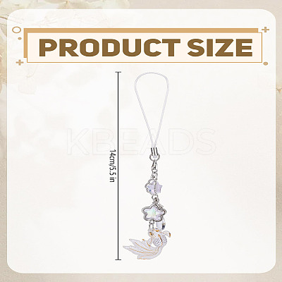 1Pc Goldfish & Star Resin & Alloy Mobile Straps AJEW-LP0004-40A-1