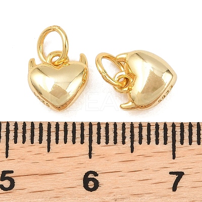 925 Sterling Silver Heart with Horn Charms STER-I024-03G-01-1