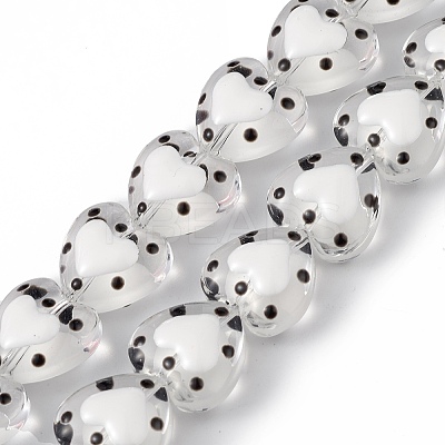 Transparent Glass Beads Strands LAMP-F029-04I-1