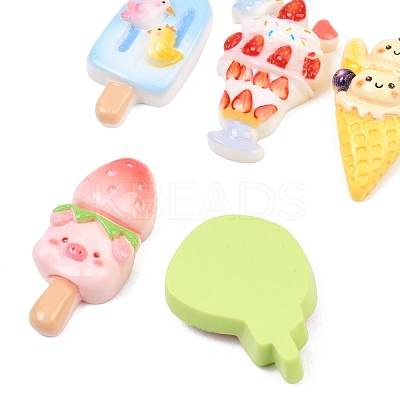 Opaque Resin Enamel Imitation Food Cabochons RE-CBAFAAF-02-1
