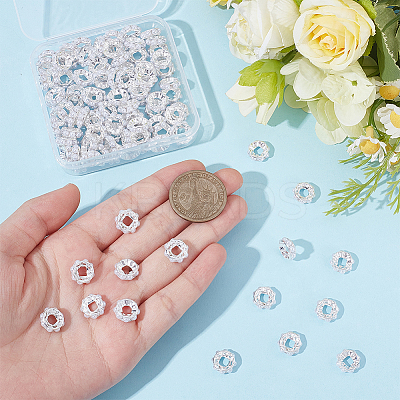 100Pcs ABS Plastic Spacer Beads KY-UN0001-11S-1