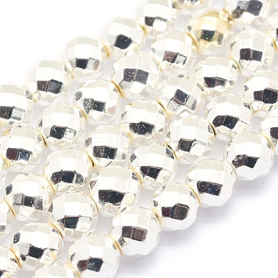 Electroplate Non-magnetic Synthetic Hematite Beads Strands G-L485-03A-S-1
