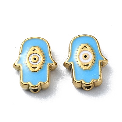 Ion Plating(IP) 304 Stainless Steel Enamel Beads STAS-Q318-10C-1