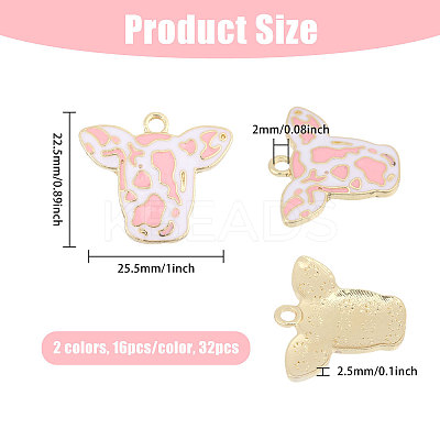 32Pcs 2 Colors Zinc Alloy Pendants FIND-CA0001-50-1