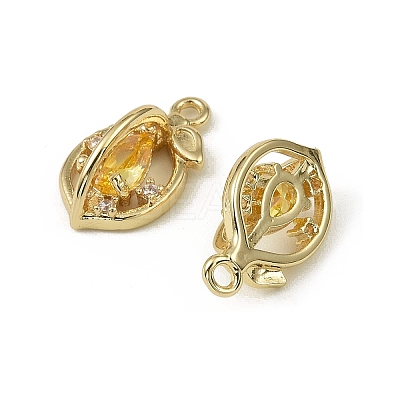Brass Micro Pave Cubic Zirconia Pendants LS-KK-C107-05G-1