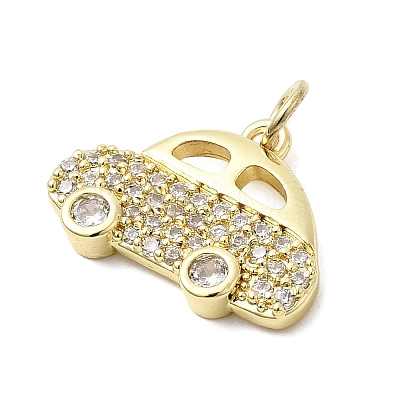 Brass Micro Pave Cubic Zirconia Pendants KK-D105-05G-1