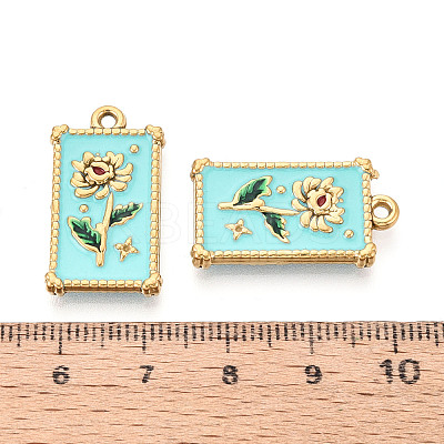 304 Stainless Steel Enamel Pendants X-STAS-N124-21G-1