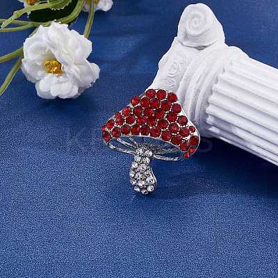 Cubic Zirconia Mushroom Brooch JBR102H-1