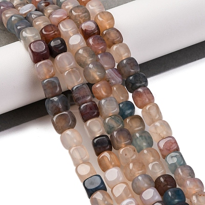 Natural Dragon Veins Agate Beads Strands G-G177-E13-01-1