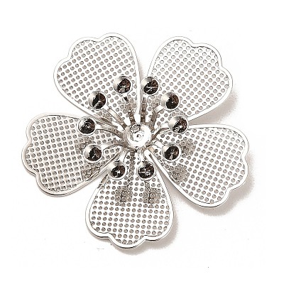 Rack Plating Brass Rhinestone Settings KK-H454-02P-1