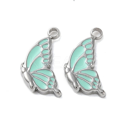 304 Stainless Steel with Enamel Charms STAS-L022-400P-01-1