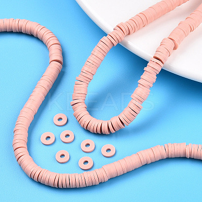 Handmade Polymer Clay Bead Strands X-CLAY-S094-6mm-A01-1