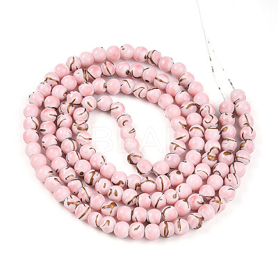 Baking Paint Glass Beads Strands DGLA-N010-6mm-01-1