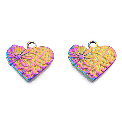 Ion Plating(IP) 201 Stainless Steel Pendants STAS-N098-242M-1