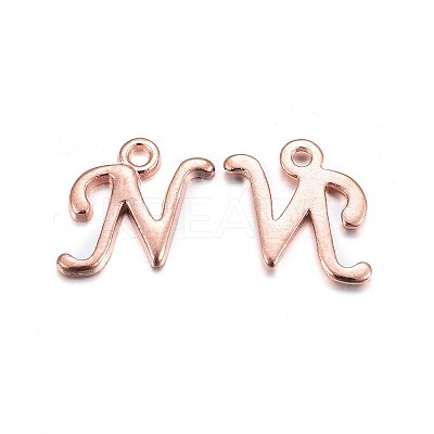 Rose Gold Plated Alloy Letter Pendants LS-PALLOY-P097-05-N-1
