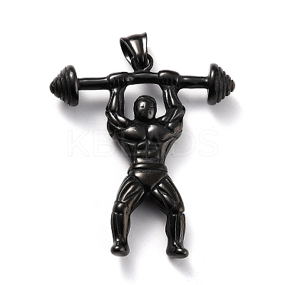 304 Stainless Steel Big Pendants STAS-O117-77B-1