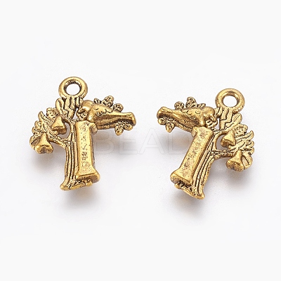 Tibetan Style Alloy Pendants X-TIBEP-GC140-AG-RS-1