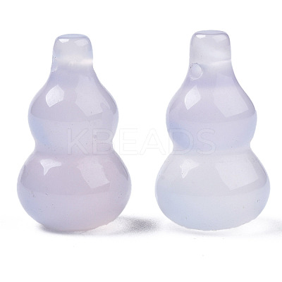 Carved Natural White Agate Pendants G-S359-354-1
