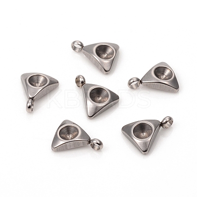 Tarnish Resistant 201 Stainless Steel Pendants Rhinestone Settings STAS-L244-32P-1