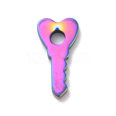 PVD Vacuum Plating Rainbow Color Non-magnetic Synthetic Hematite Pendants G-G856-05A-1
