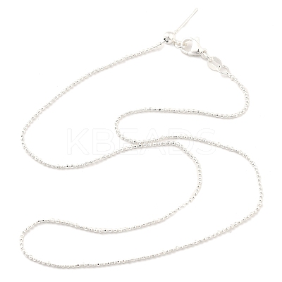 Adjustable Slider Brass Ball Chain Necklaces for Men Women NJEW-G160-13S-1