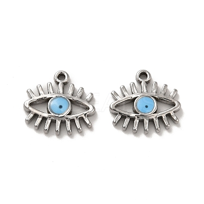 304 Stainless Steel Enamel Charms STAS-Q001-25P-1