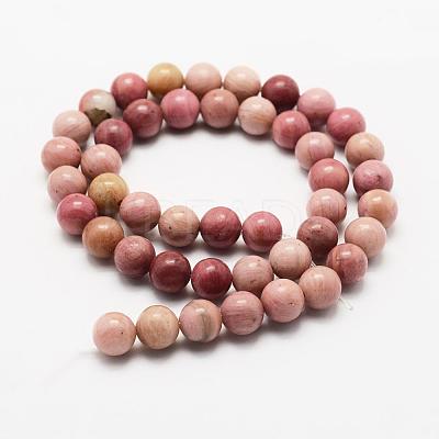 Natural Rhodonite Beads Strands G-J358-03-10mm-1