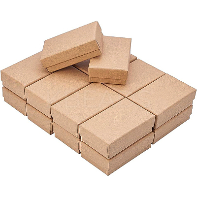 Kraft Paper Cardboard Jewelry Boxes CBOX-BC0001-09-1