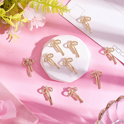 12Pcs Brass Micro Pave Clear Cubic Zirconia Pendants KK-BBC0022-12-1