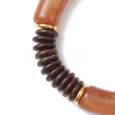 Acrylic Beaded Stretch Bracelets for Women BJEW-JB12151-03-1