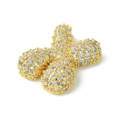 Rack Plating Brass Clear Cubic Zirconia Pendants KK-S378-01G-X-1