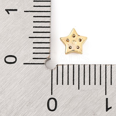 Rack Plating Brass Micro Pave Clear Cubic Zirconia Cabochons KK-F874-02G-06-1