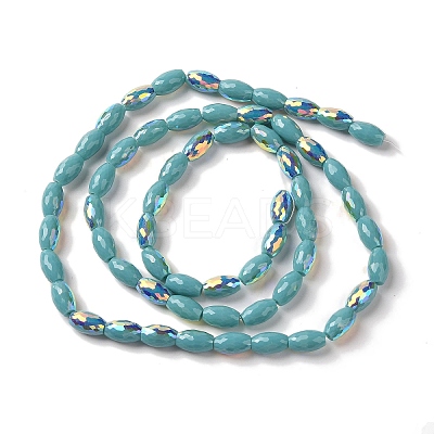 AB Color Plated Electroplate Beads Strands X-EGLA-H104-03F-1