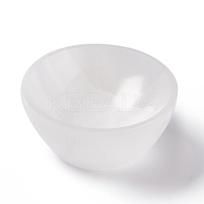 Natural Selenite Charging Bowl for Cleansing AJEW-E051-01A-1